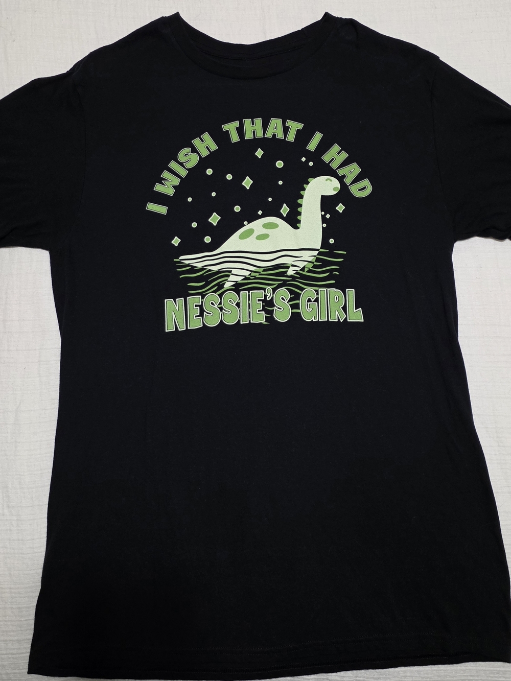 Black 'Nessie's Girl' Graphic Tee - Black